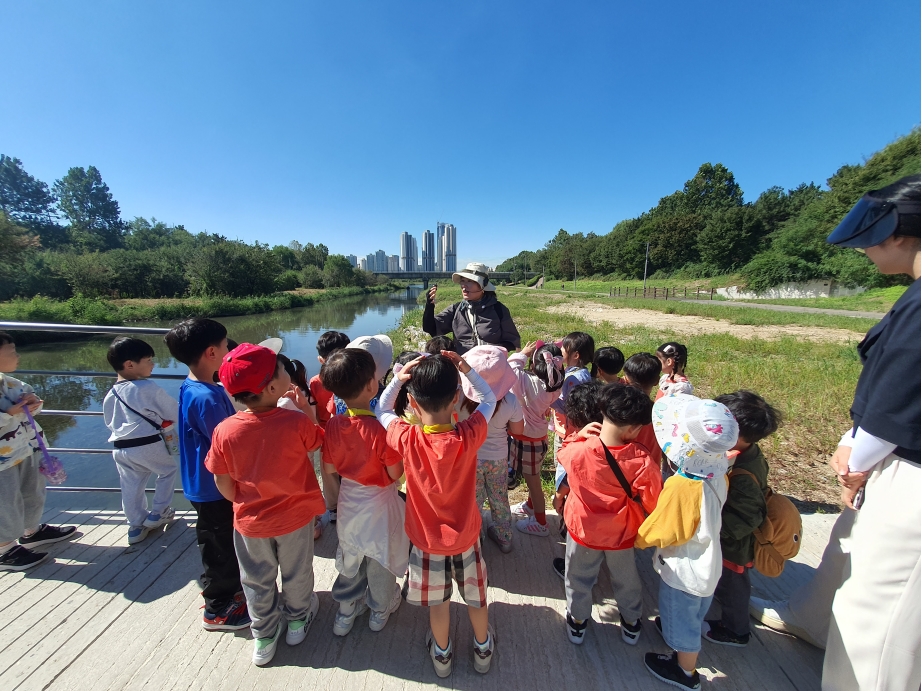 연수구는 이달 말까지 지역 학생 200여 명을 대상으로 매주 화요일과 목요일 모두 10회에 거쳐 진행하는 승기천 생태문화 탐방교실을 운영하고 있다